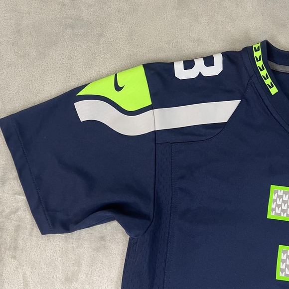 Seattle‎ Seahawks Jersey Youth XL Blue NFL Football Russell Wilson On Field Nike - Picture 4 of 16